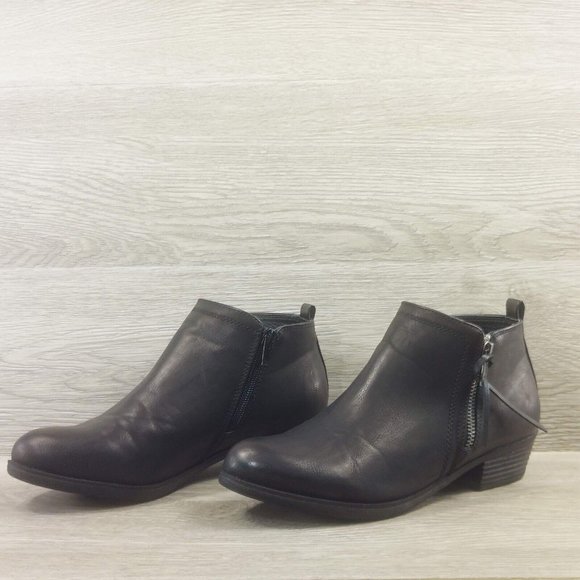 Rampage Black Ankle Botties Boot 1" Heels Side Zip Women's Shoe Shoes Size 6.5M - Picture 8 of 11